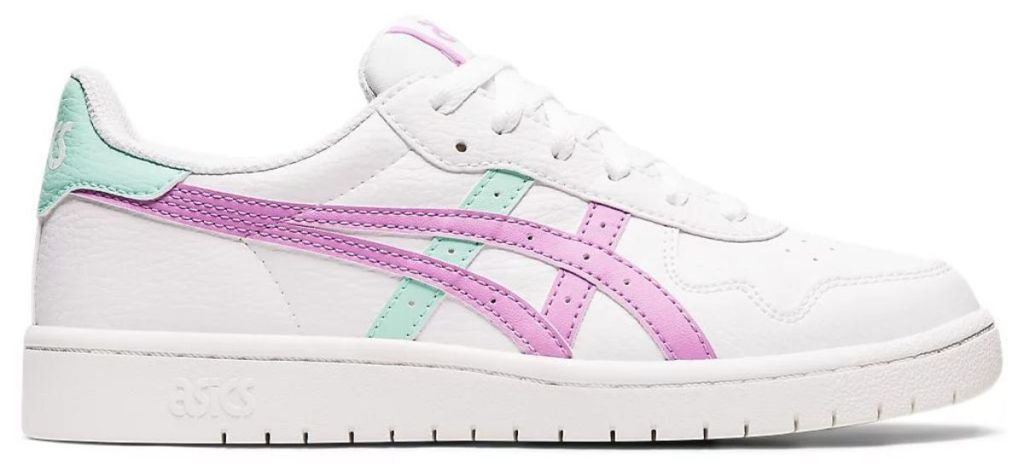 An ASICS JapanS shoe in white and lavender