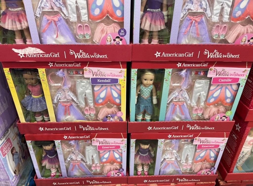 stack of American Girl Wellie Wishers Doll & Accessories Sets