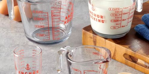 Anchor Hocking 4-Piece Measuring Cup Set Just $18 on Amazon | Great For Holiday Baking!