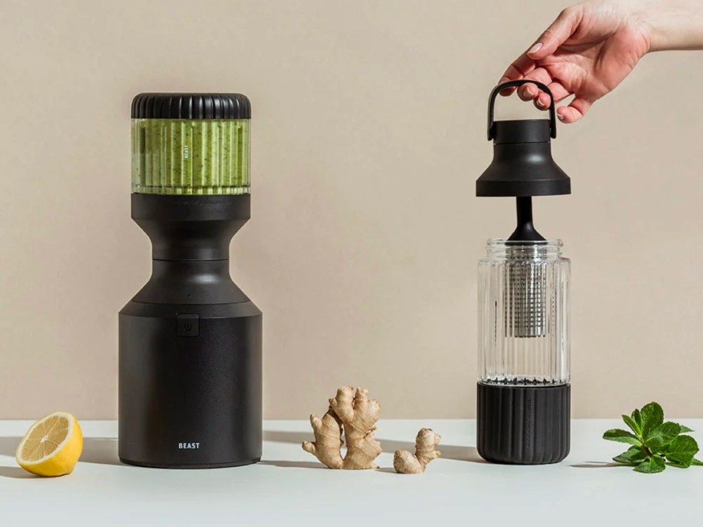 beast blender deluxe system with smoothie ingredients