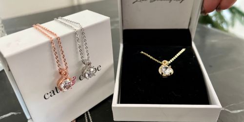 Cate and Chloe Alessandra 18K Gold Plated Pendant Necklace w/ Gift Box Only $16.80 Shipped