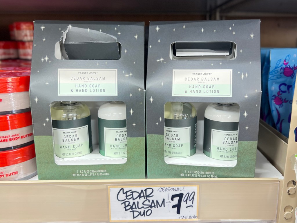 Cedar Balsam Duo - Hand Lotion & Hand Soap in store display