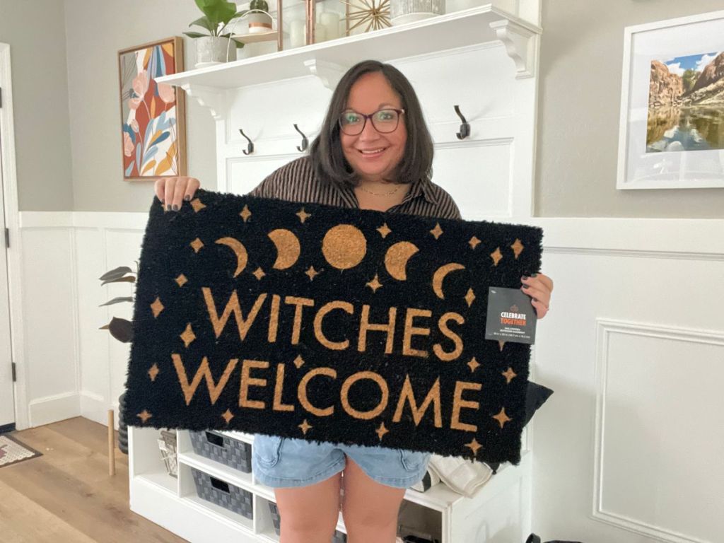 Celebrate Together Witches Welcome DoorMat with Lina