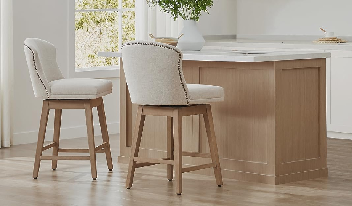 dining chairs at a kitchen island
