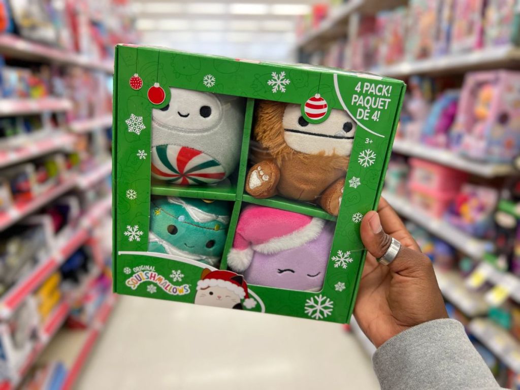 Christmas-Squishmallows-4-Pack *جديد* عيد الميلاد سكويشميلو في Walgreens