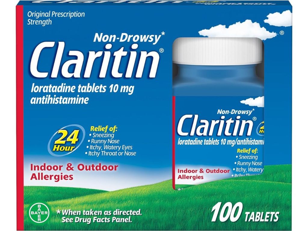 A 100-count box of Claritin