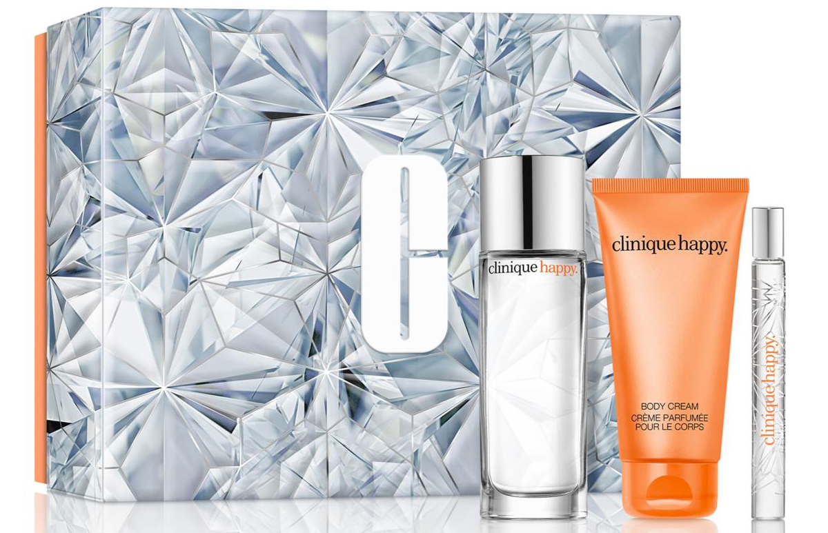 Clinique-Perfectly-Happy-Fragrance-Set احصل على ثلاث مجموعات هدايا من Clinique مقابل شحن 22 دولارًا فقط (94 دولارًا أمريكيًا)