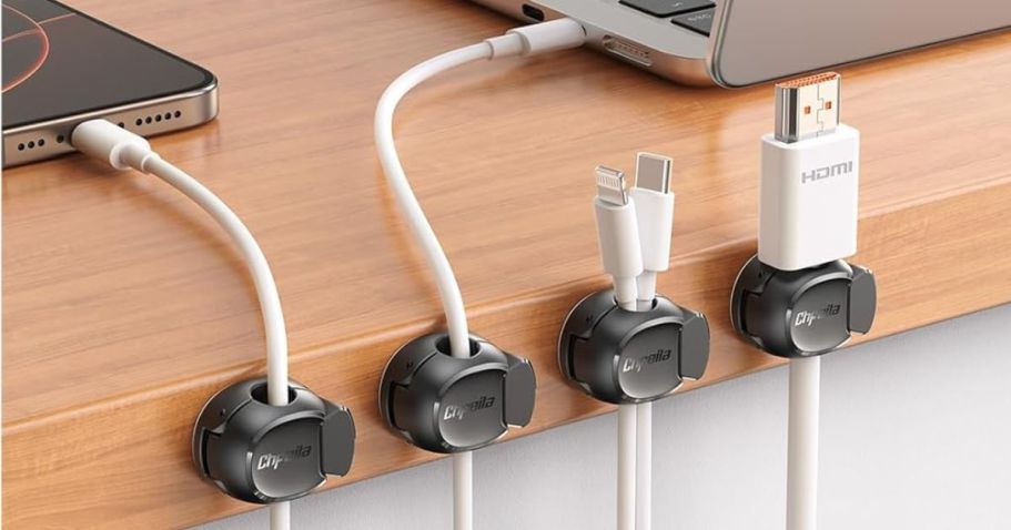 Charging Cable Organizer Clips 8-Pack Only $3.98 on Amazon