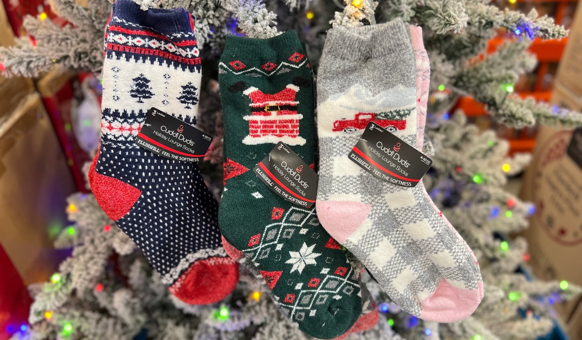 Cuddl Duds Holiday Socks 3-Pack Only $10.98 on SamsClub.com | Lots of Design Choices!
