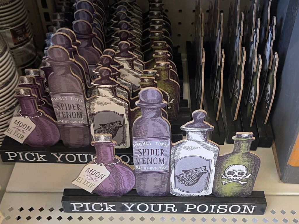 Dollar Tree Halloween Pick your Poison sign