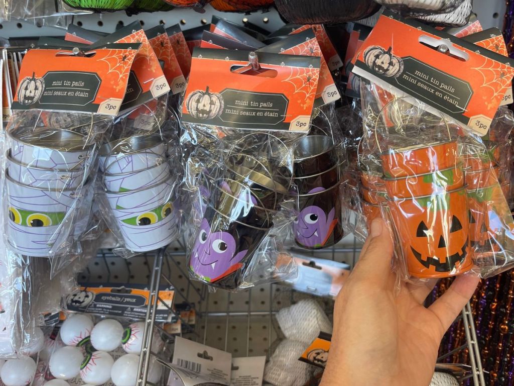 Dollar Tree Halloween mini pails