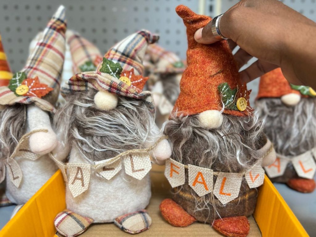 Two Fall no face gnomes at Walmart