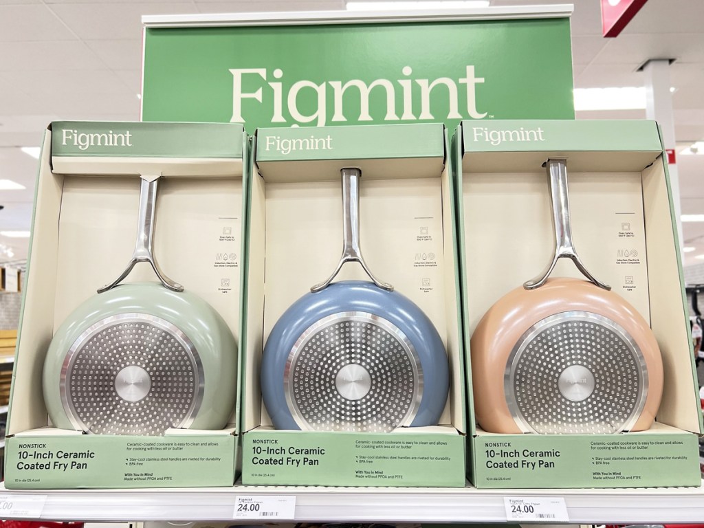 figment frying pans on store display shelf