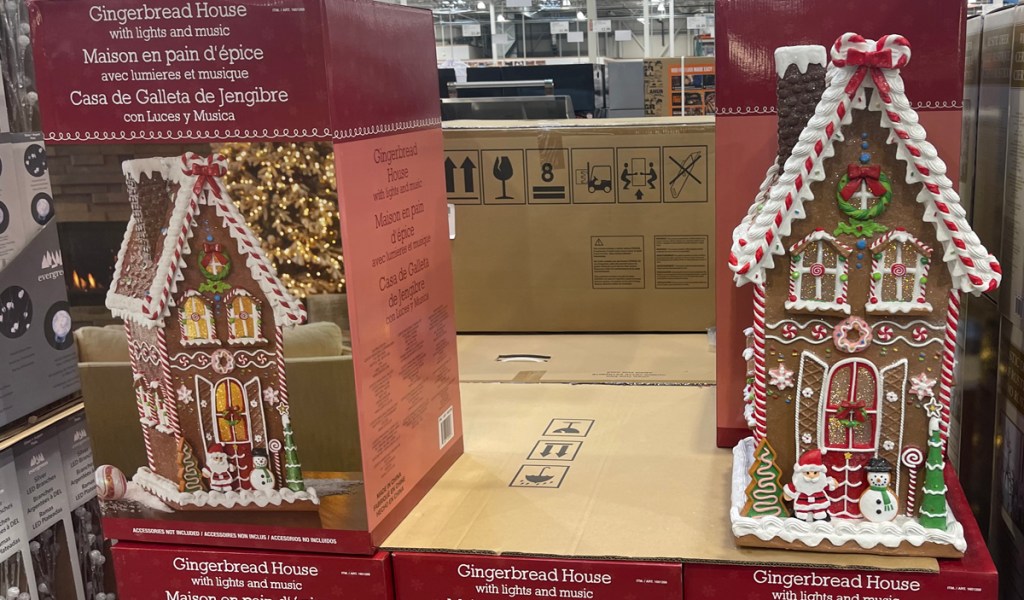 Gingerbread House with Lights and Music