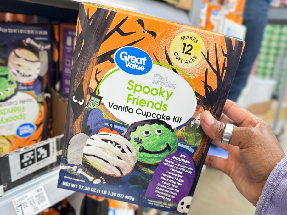 Great Value Spooky Friends Vanilla Cupcake Kit