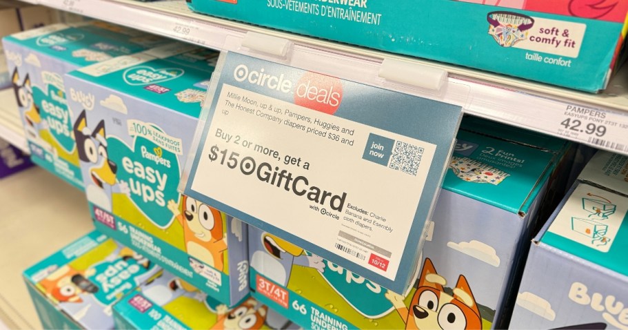 Buy 2 Boxes of Diapers, Get a FREE $15 Target Gift Card