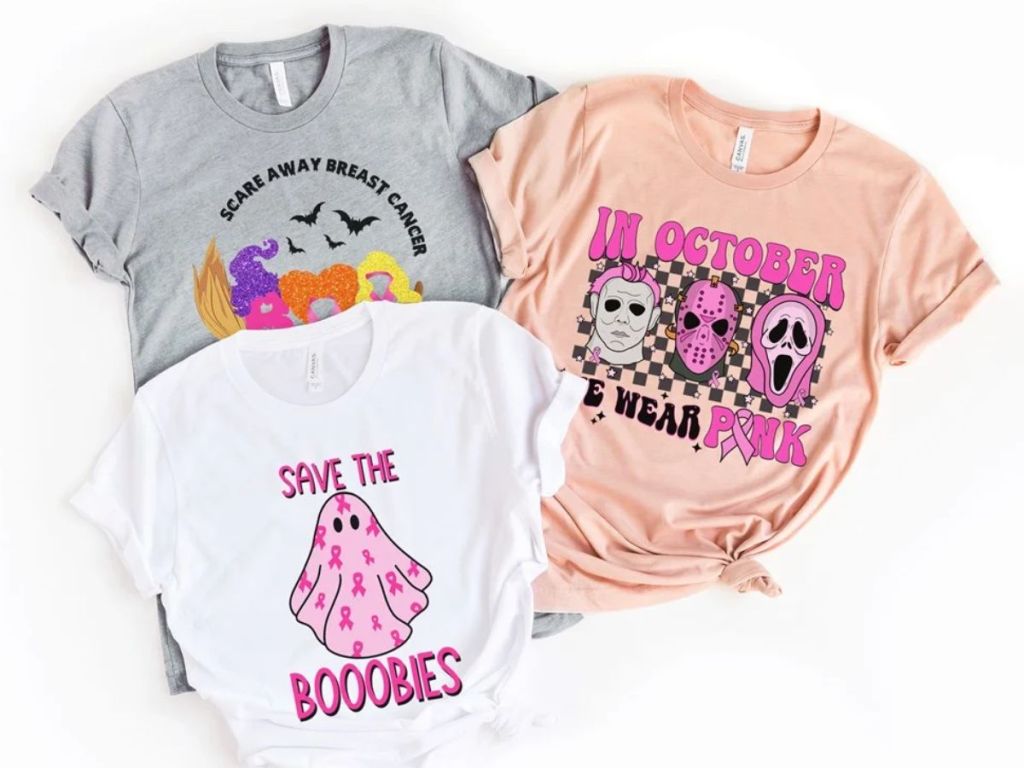Halloween Breast Cancer Graphic Tees on Jane.com
