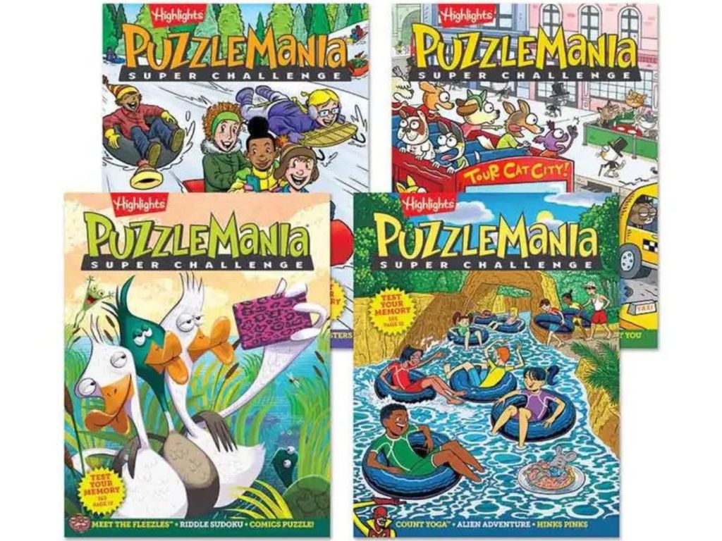 Stock image of 4 puzzlemania books