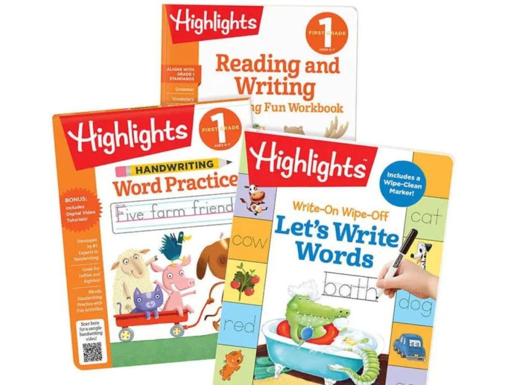 Stock image of 3 Highlights books for first graders