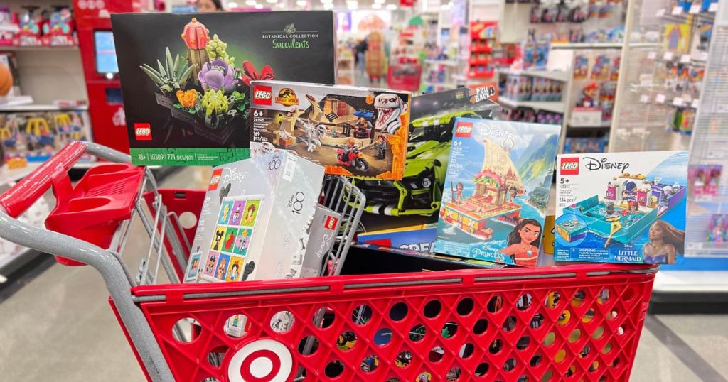 LEGO sets in cart at Target