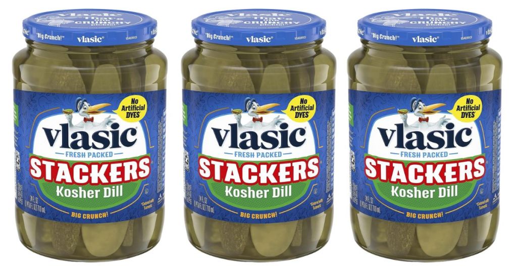 Vlasic Stackers Kosher Dill Pickles 24oz Jars