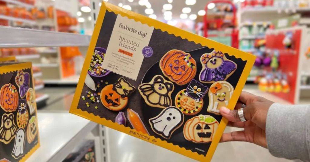 Favorite Day Halloween Cookie Decorating Kit in woman's hand at Target