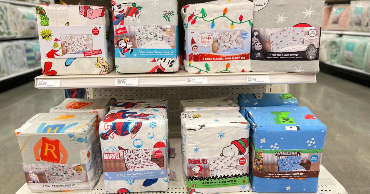 Kid’s Christmas Sheets at Target Only $29.99 | Harry Potter, Disney, Marvel & More