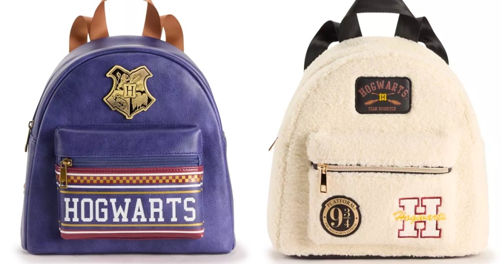 Harry Potter Mini Backpack in Purple or White Sherpa