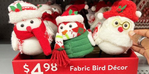 Walmart Christmas Fabric Birds Only $4.98 (In-Store & Online)