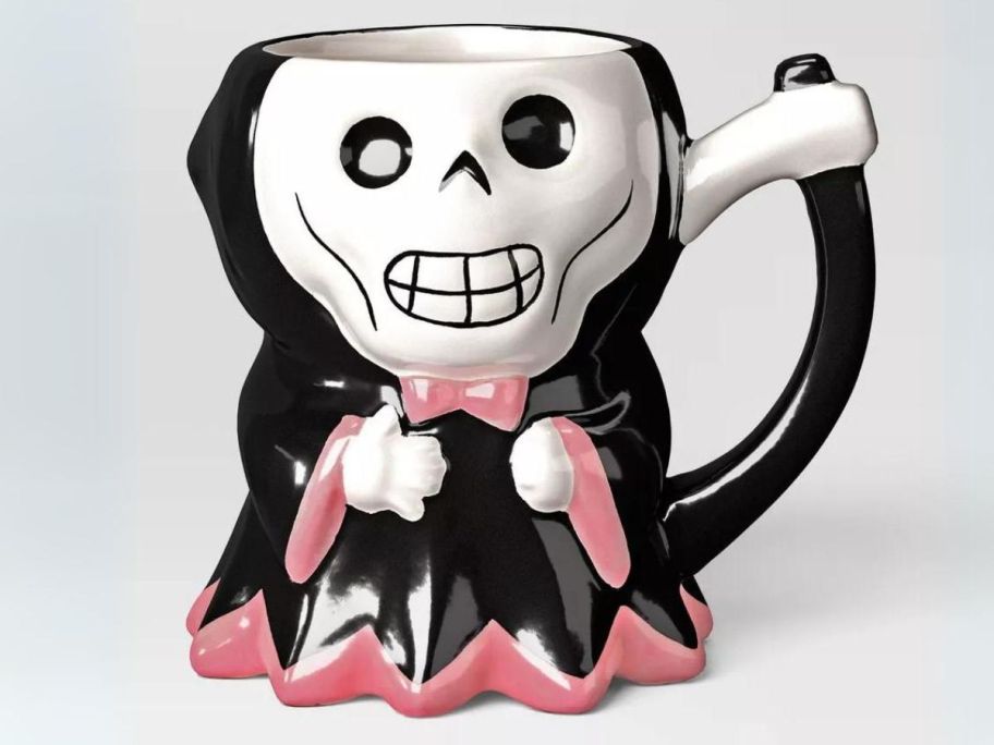 Hyde & EEK! Boutique 14.57oz Halloween Earthenware Figural Grim Reaper Mug stock image