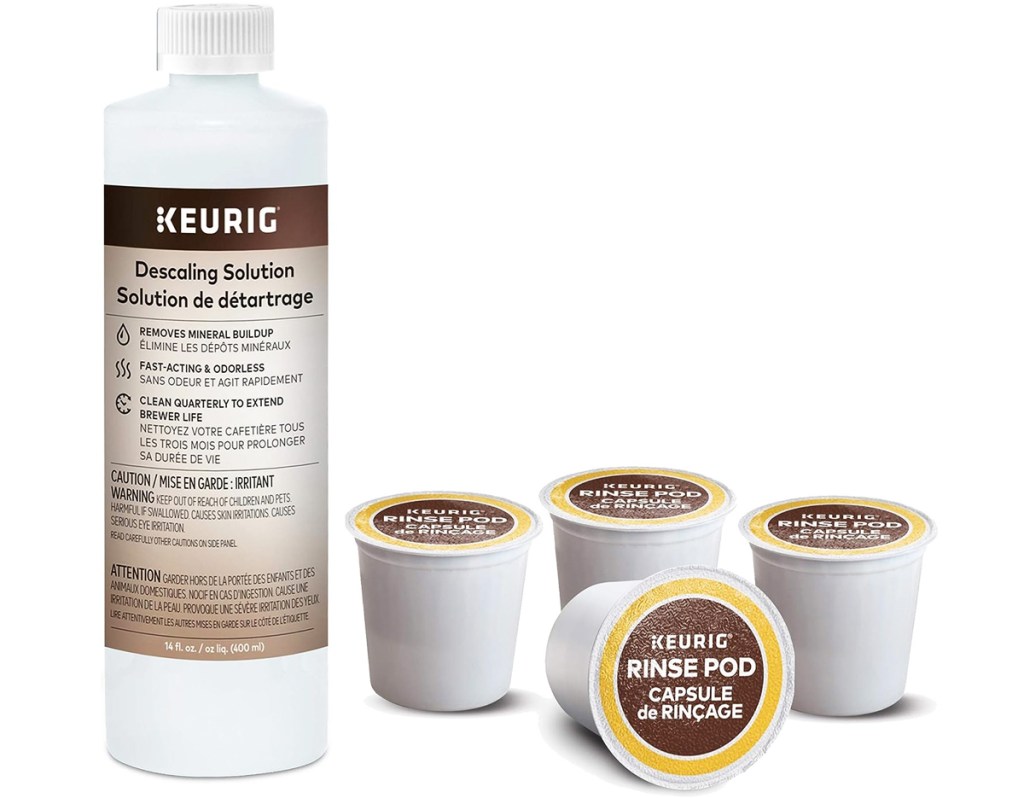Keurig Descaling Solution and 4 Keurig Rinse Pods