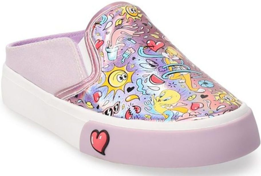 Stock image of a Looney Tunes girls Mule style shoe