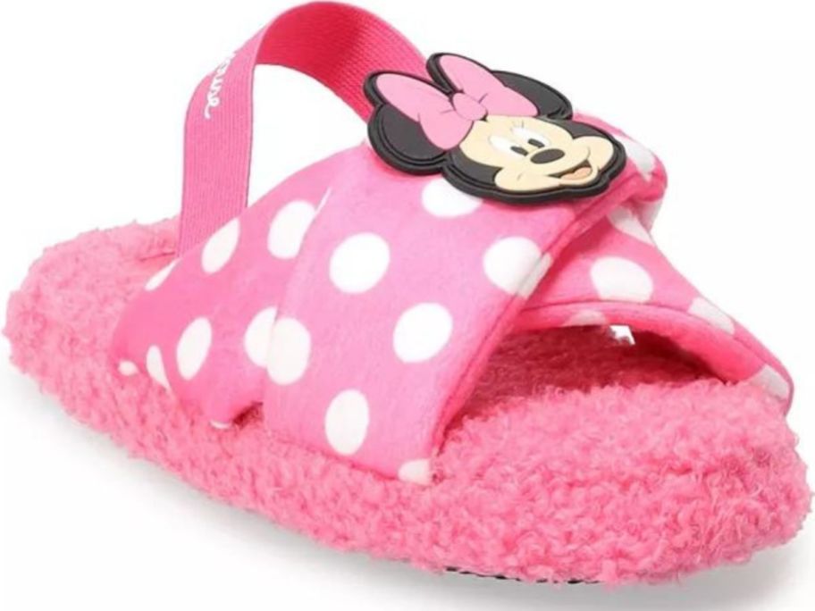 Stock image of a Disney Minnie Mouse Girls Slippers