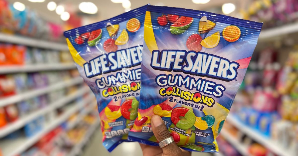 Life-savers-gummies-collisions حقيبة Life Savers Collisions Gummy Candy 7oz فقط 1.70 دولار يتم شحنها على أمازون