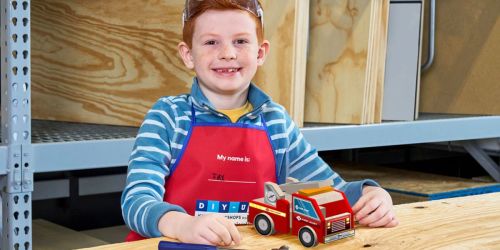 Register for the FREE Lowe’s Kids Workshop & Build A Heroic Fire Truck