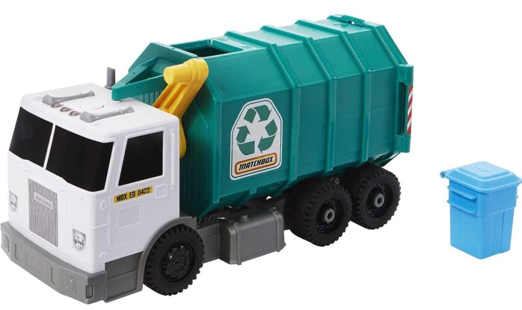 Matchbox Recycling Truck with trash bin