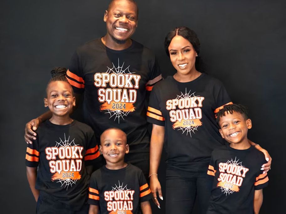 Matching Family Graphic Tees Glow Spooky Squad Collection