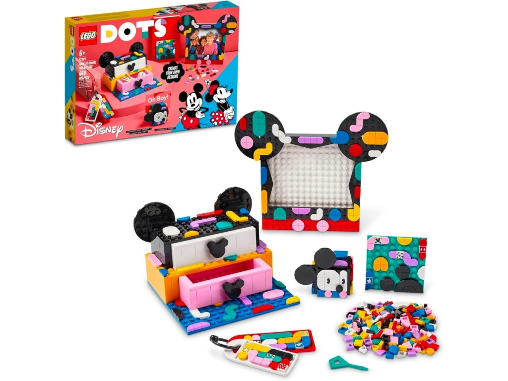 LEGO DOTS Disney Mickey & Minnie Mouse Back-to-School Project Box