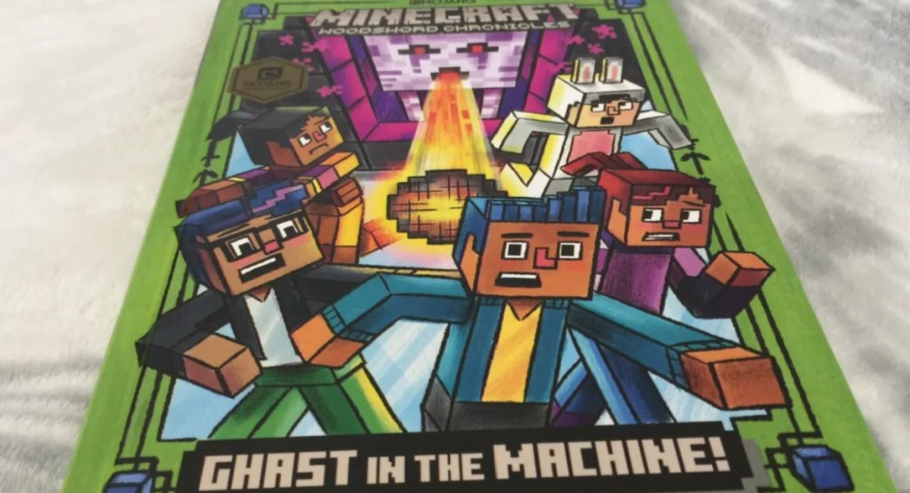 Minecraft book displayed on the table