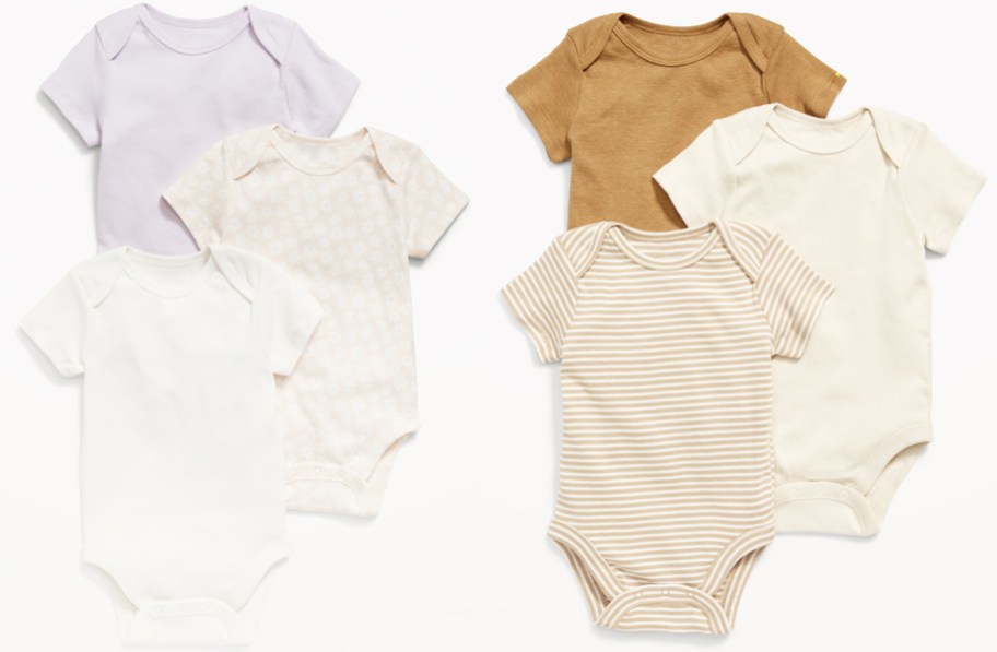 3-pack sets of baby bodysuits