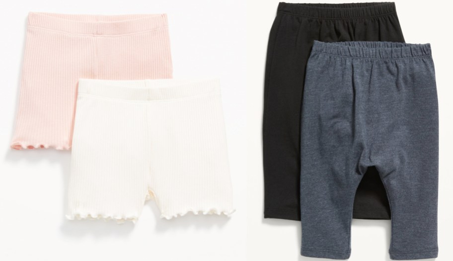 2-pack sets of baby shorts and pants