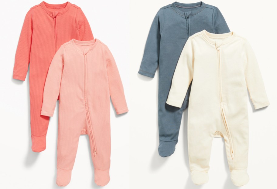 2-pack sets of baby pajamas