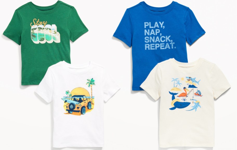 2-pack sets of toddler graphic tees
