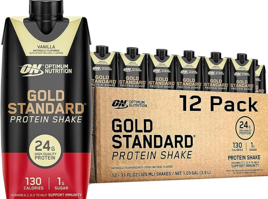 Optimum Nutrition Gold Standard Premade Protein Shake 12 Count - vanilla