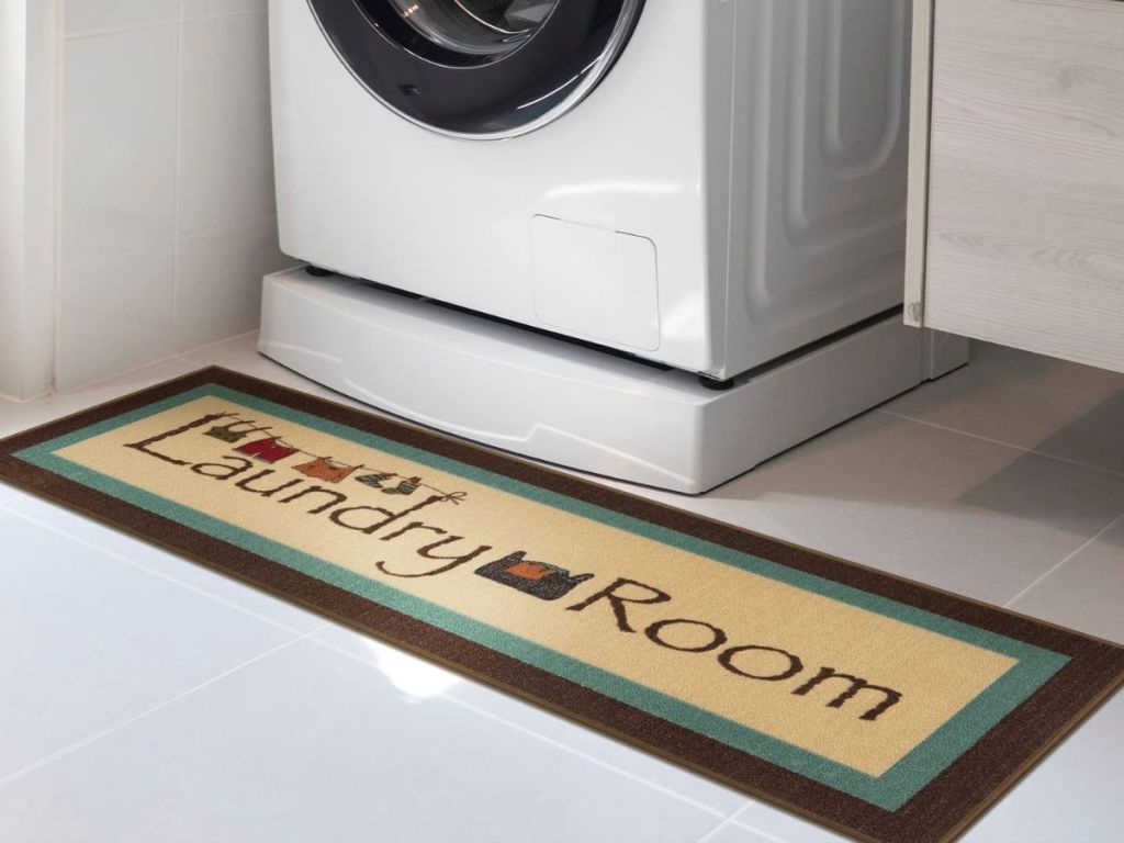 Ottomanson Non-Slip Rubberback Laundry Room Rug