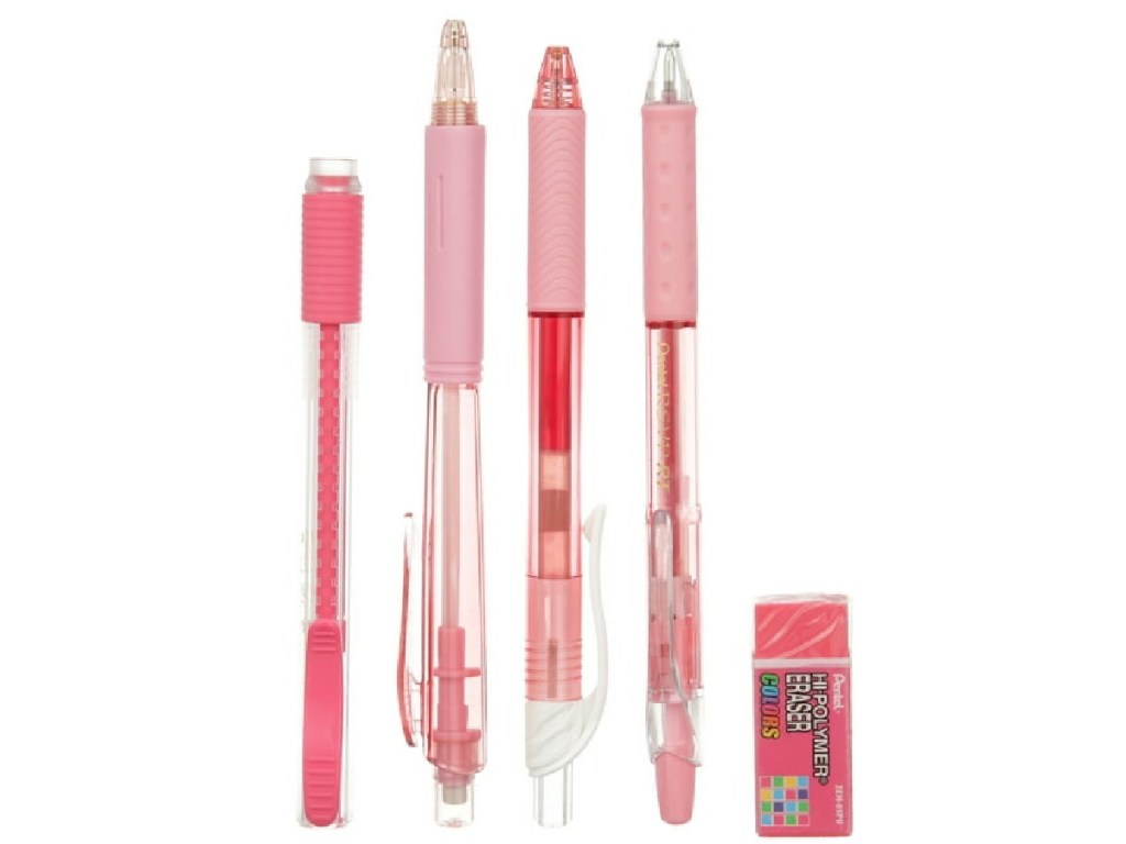 Pentel Color Shades Writing Pack Pastel Pink 4 Pack