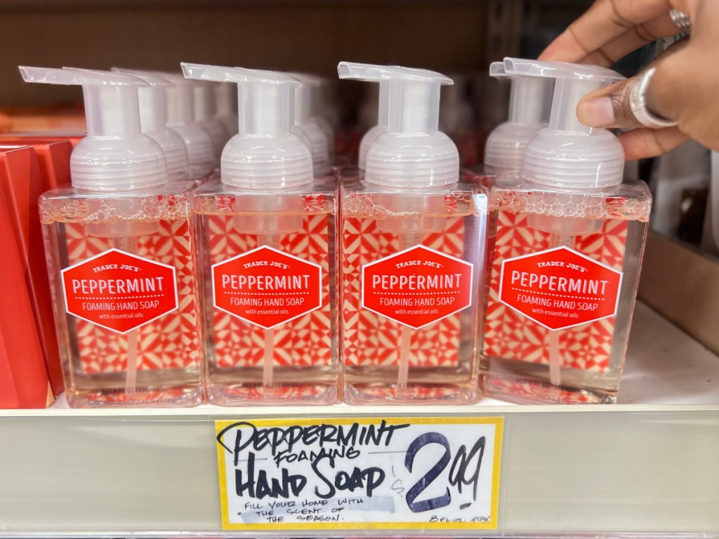 Peppermint Hand Soap store display