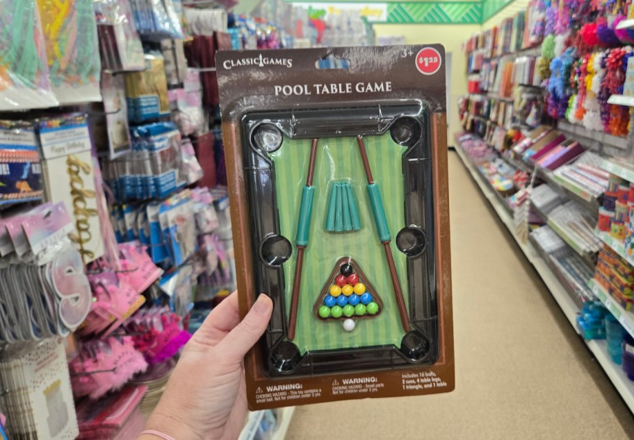 Mini Pool Table Game, one of our Dollar Tree elf on the shelf ideas