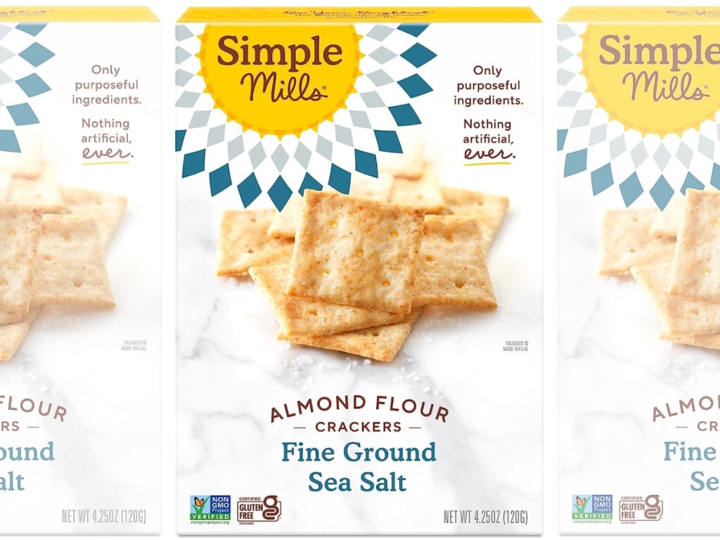 Simple Mills Almond Flour Crackers with Fine Ground Sea Salt 4.25oz Box