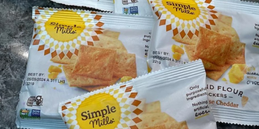 Simple Mills Almond Flour Cheddar Crackers 6-Pack Box Only $4.79 Shipped on Amazon